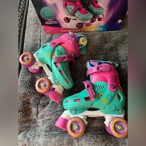 Trolls Pink and Teal Kids Roller Skates